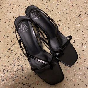 Black strappy sandals